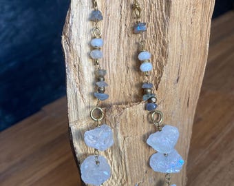 Multi Mineral Shoulder Duster Earrings