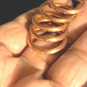 5 Stackable Copper Rings