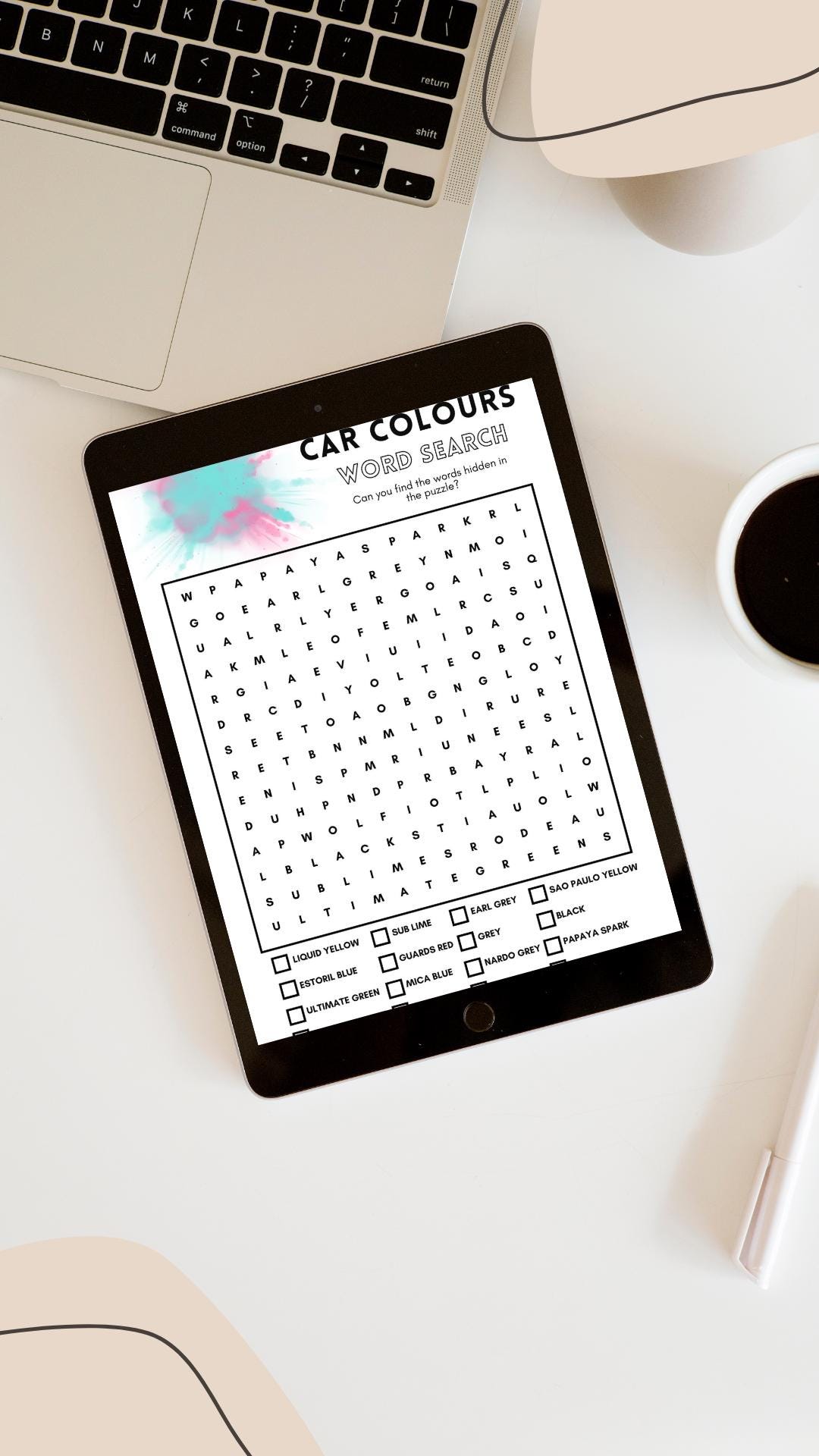 Ultimate car themed word search bundle 20 printable digital puzzles