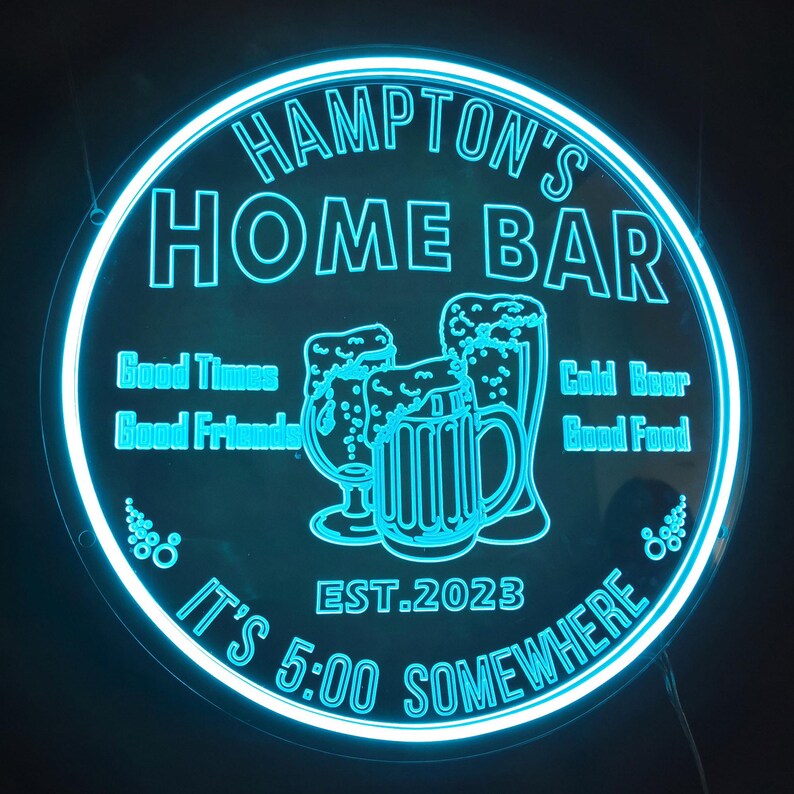 Custom Bar Signs for Home Bar,custom Neon Beer Sign,pesonalized Name