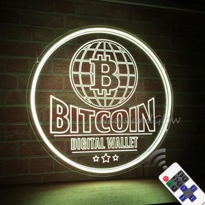 Custom bitcoin neon sign,Bitcoin LED light sign,Crypto trader art wall decor,Trader gift