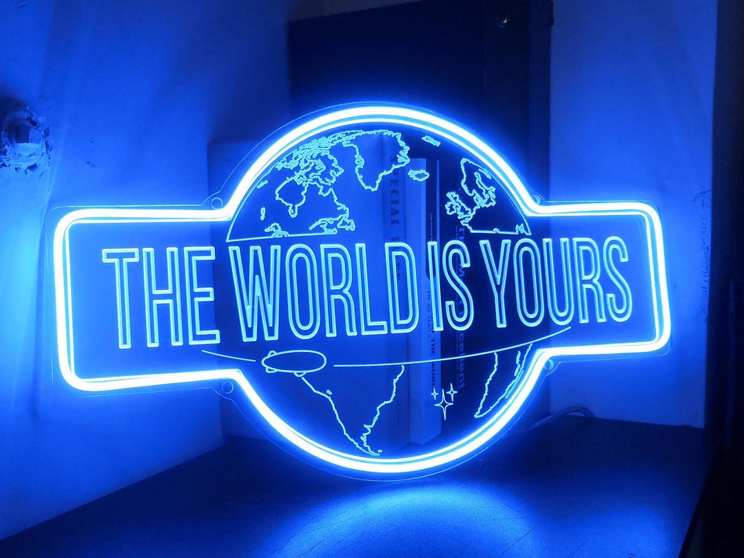 Custom Neon Sign Custom The World Is Yours Neon Sign wedding Party custom-neon-sign-custom-the-world-is-yours-neon-sign-wedding-party
