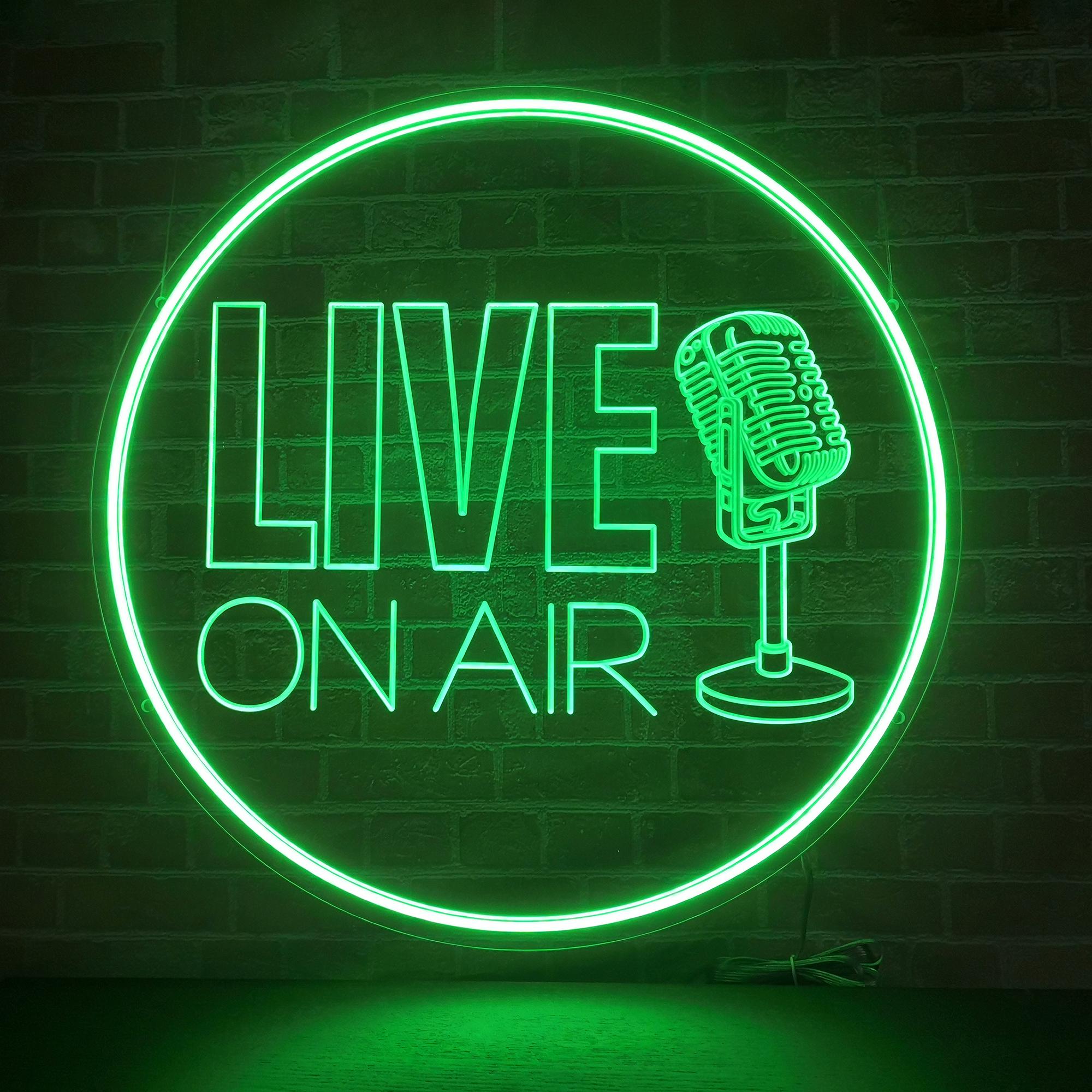 Custom Neon Sign,live on Air Neon Sign,live Light Sign, Dimmable 