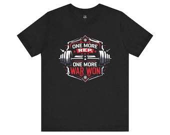 Fitness Motivation T-Shirt, Gym Shirt, Workout Bekleidung, One More Rep T-Shirt, Fitness Geschenk, Sportbekleidung, Kleidung für einen aktiven Lebensstil