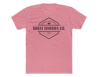 Koszulka Peaky Blinders - Logo Shelby Company LTD - Męska bawełniana koszulka z okrągłym dekoltem