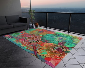 Bird Designs Mixed Media Indoor Outdoor Rug - AP53H-IOR