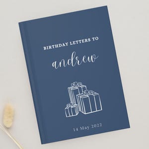 Libro de cartas de cumpleaños personalizado, regalo para el primer cumpleaños, libro de recuerdos de cumpleaños personalizado, diario de recuerdos de cumpleaños, cartas para mi hijo e hija