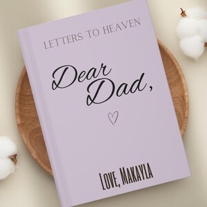Diario de duelo para papá, regalo de condolencias, pérdida de papá, cartas al cielo, libro, regalo conmemorativo, diario de recuerdos personalizado, regalo de recuerdo de la pérdida del padre