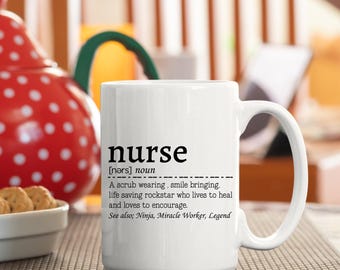 Custom Name Funny Nurse Definition Coffee Mug - Registered Nurse Gift