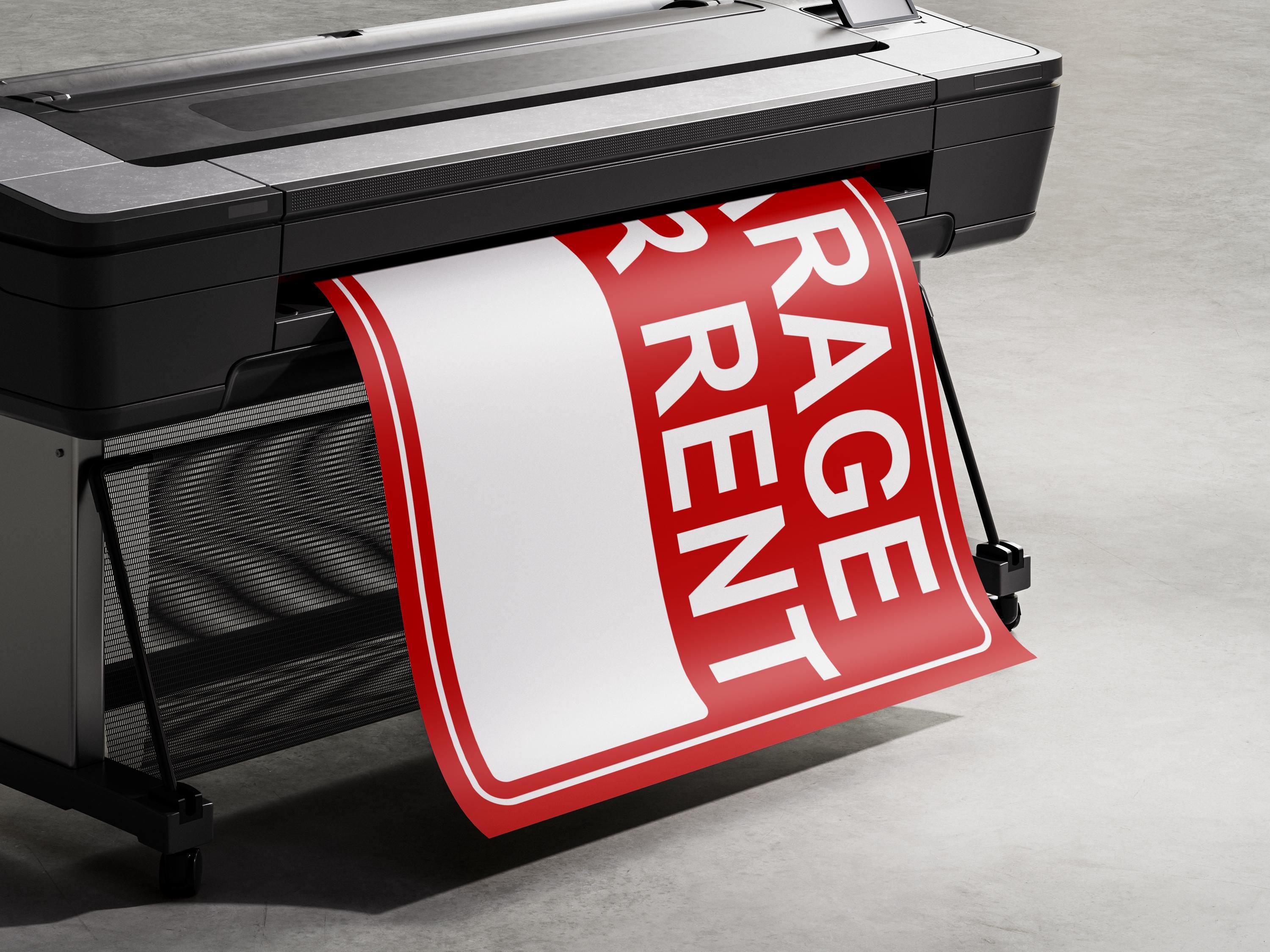 Garage Rent Advert Printable Sign