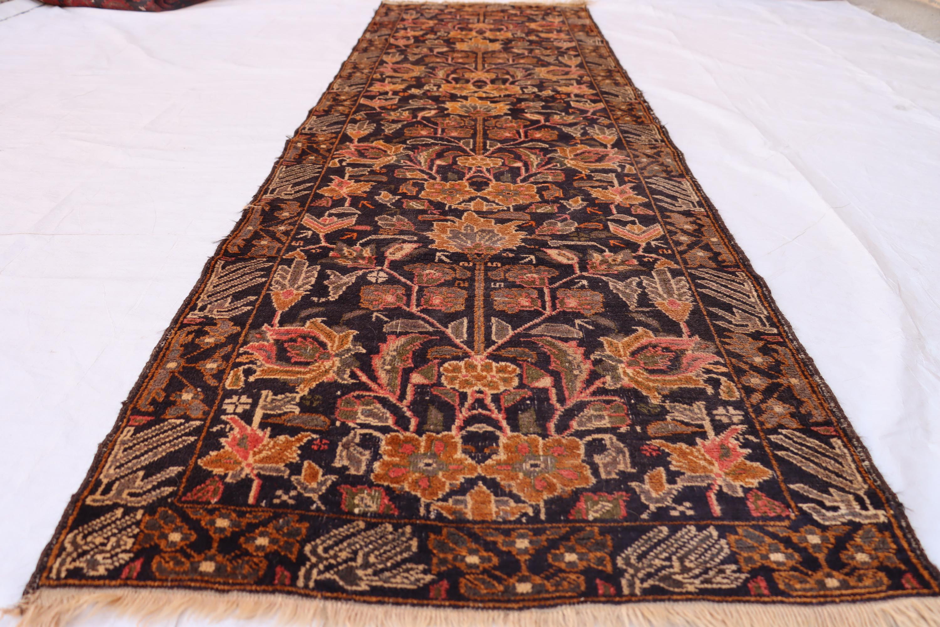 Vintage Afghan Turkmen Runner Rug: 3x10 Ft, Hand-knotted Wool - Etsy