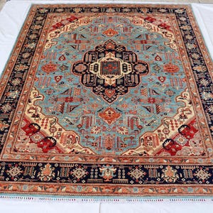 Tapis en laine afghane noué à la main 9 x 12 : design oriental turkmène