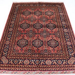 Handmade Afghan Wool Rug: 5x7 Belgic Tribal Rug