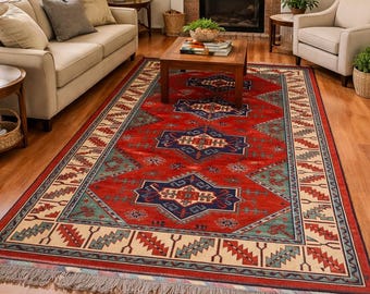 150 x 200 cm großer afghanischer Teppich