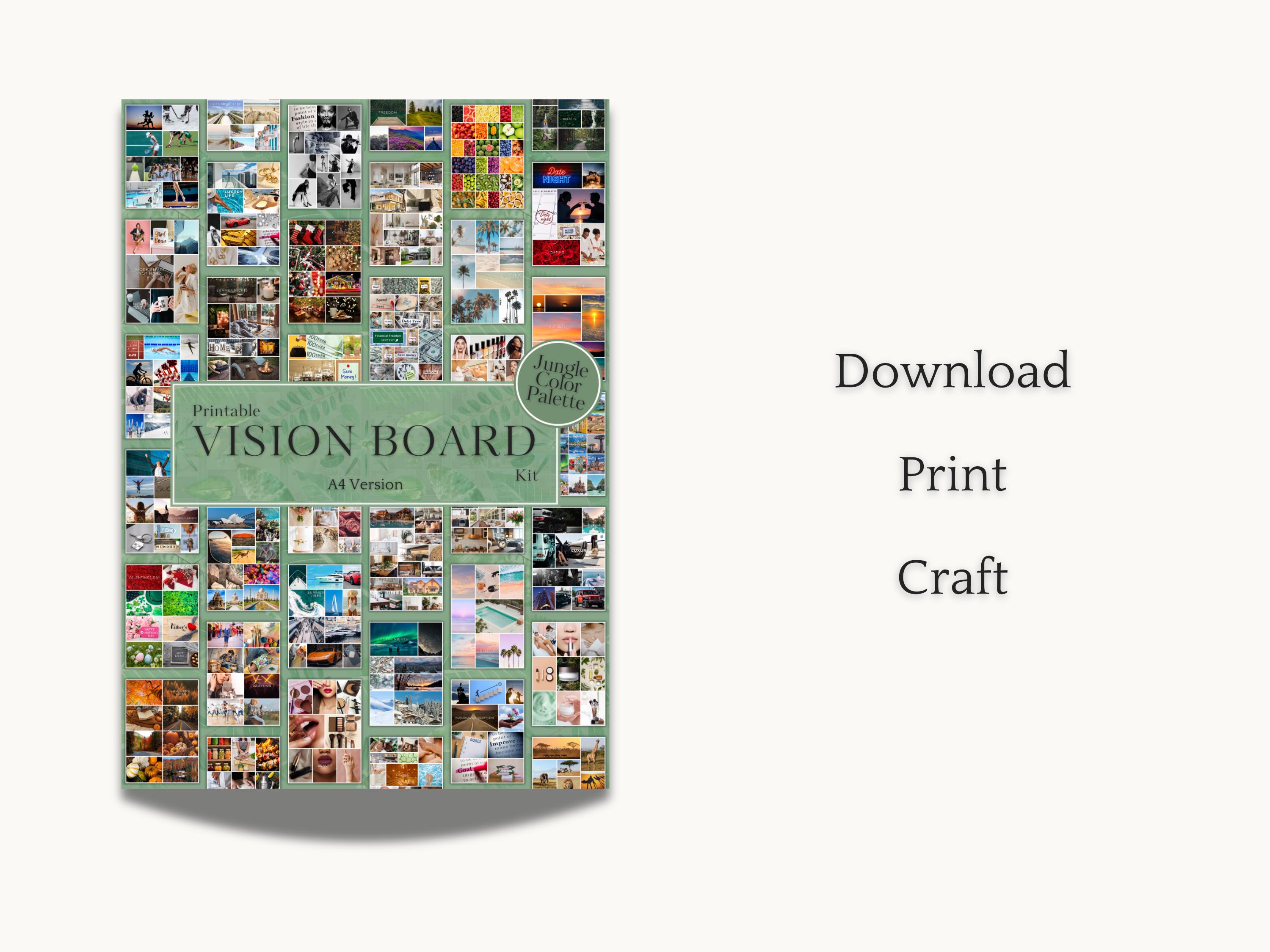 2026 Vision Board Kit Jungle - Printable PDF With 1,259+ Images ...