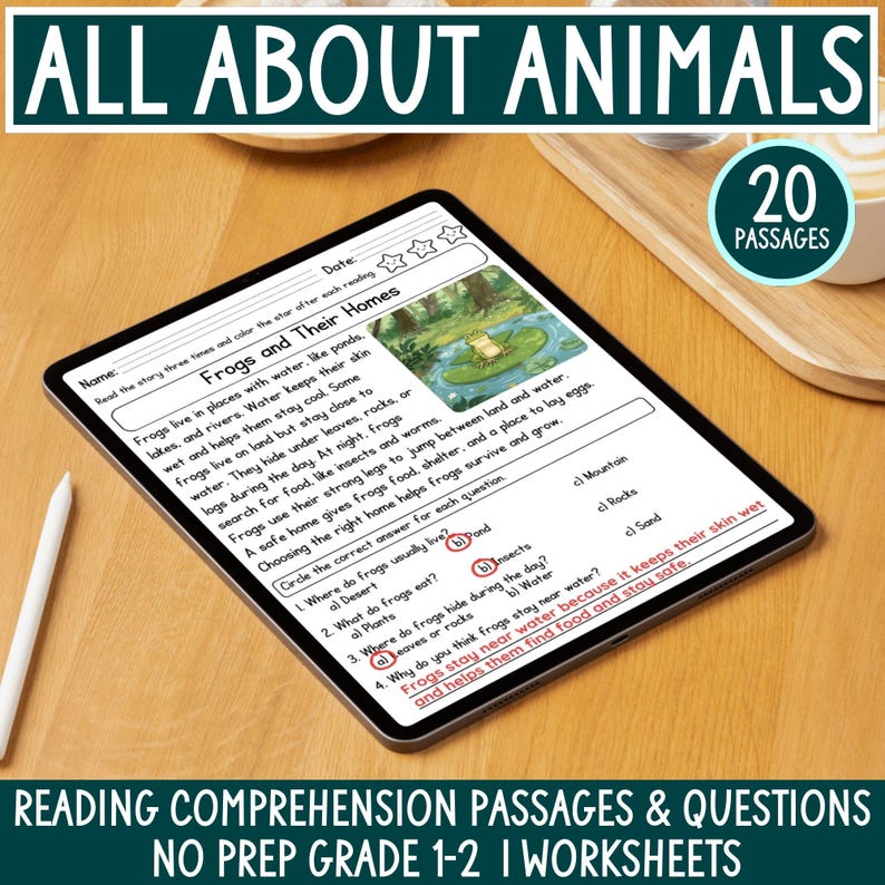 All About Animals and Habitats Reading Comprehension Passages and ...