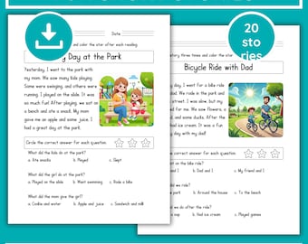 20 Reading Comprehension Stories Multiple Choice - Etsy Canada