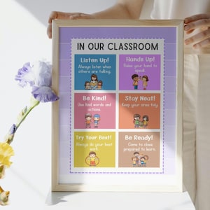 44 afdrukbare klasposters, klasdecor, klasposters, klasgrafieken, vroege kinderjaren, vooropleiding, digitale download