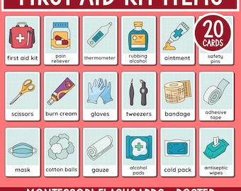 First Aid Flashcards for Kids: Montessori Safety Learning (Printable PDF)