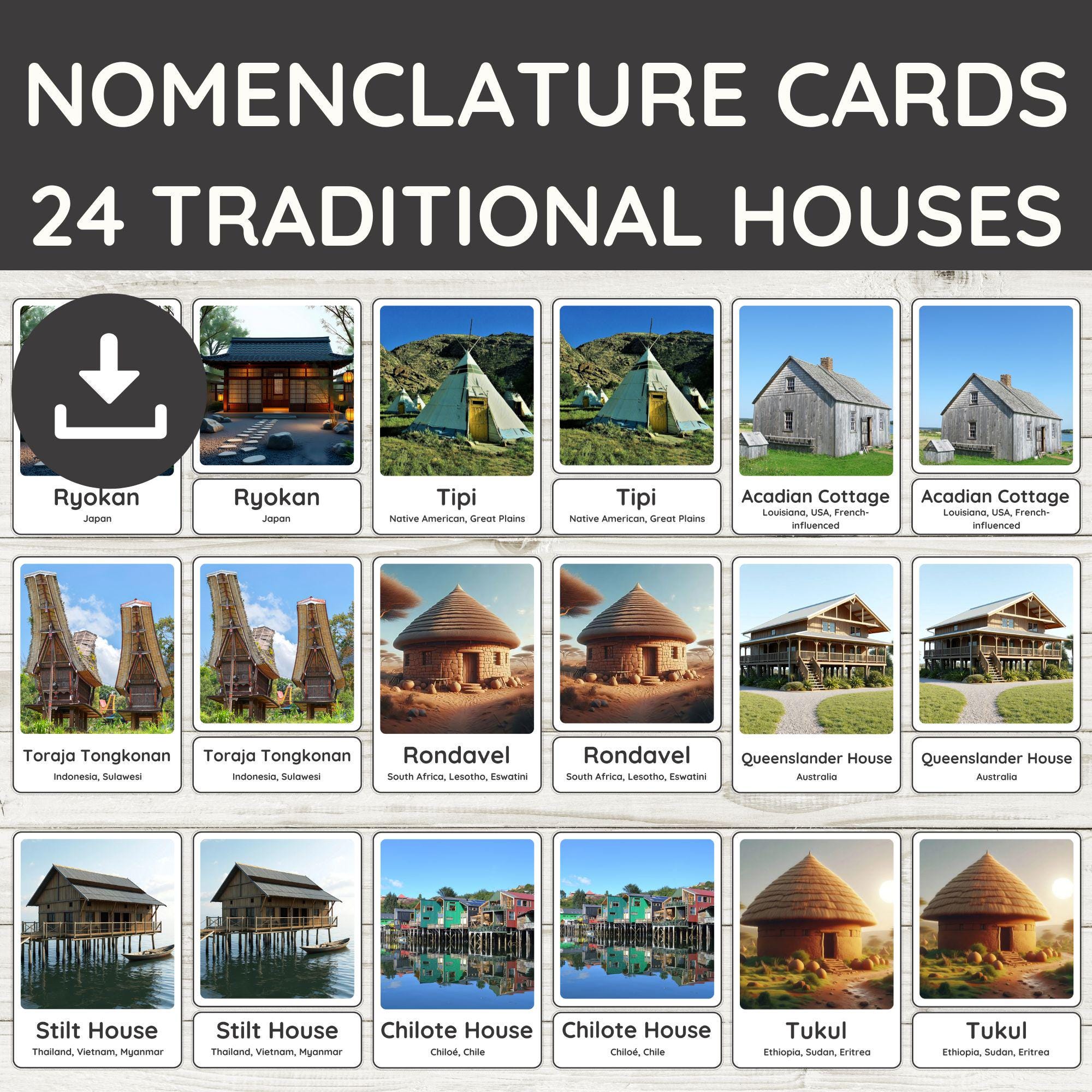 World homes, geography cards