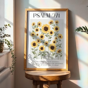 Salmo 27:1 Arte mural con versículos bíblicos, decoración moderna con versículos bíblicos (descarga digital)