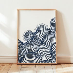 Psalm 139 Meereswellen Poster | Christliche Schrift Wandkunst (Digitaler Download)