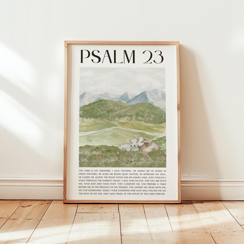 Psalm 23 Wall Art - Etsy