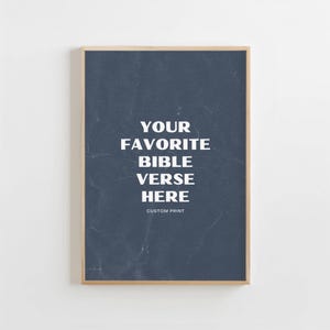 Arte mural con versículos bíblicos personalizados: Impresión cristiana personalizada (descarga digital)