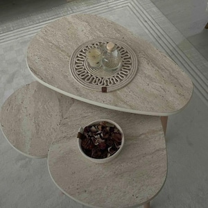 Moderne en stijlvolle houten salontafelset – gebruik voor woonkamer of kleine ruimtes