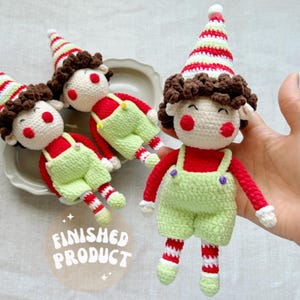 Crochet Large Circus Clown with hat Toy/Christmas Clown doll amigurumi/Cute Not scary/Emotional Support/Ready to Ship from US