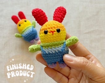 Crochet Rainbow Bunny, LGBTQ Pride Amigurumi Bag Charm