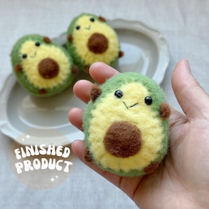Fussy soft Avocado Crochet toy/Kawaii food amigurumi/Emotional Support/Stress ball/Handmade knitted Key chain/Bag charm/Ship from US