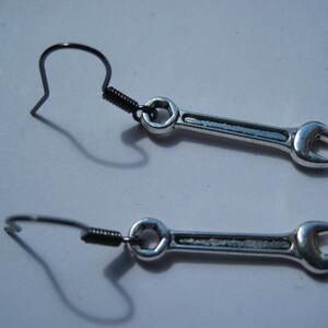 Spanner wrench mechanic  earrings