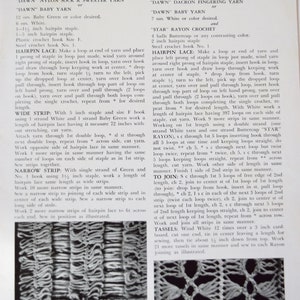 Stoles and Shrugs Vintage 1950s Knitting Crochet Hairpin Lace Pattern Booklet The American Thread Company image 6