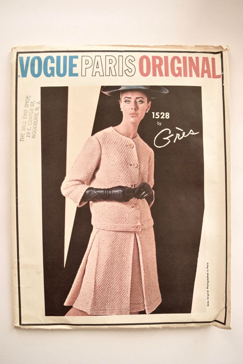 Gres Vogue Paris Original 1528 Sewing Pattern 1960s Vintage Etsy