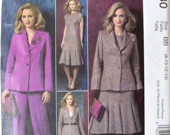 McCall's M4930 Palmer Pletsch Sewing Pattern Classic Fit Misses' Lined Jacket Princess Seam Dress Fly Front Pants UNCUT FF Sizes 8-10-12-14