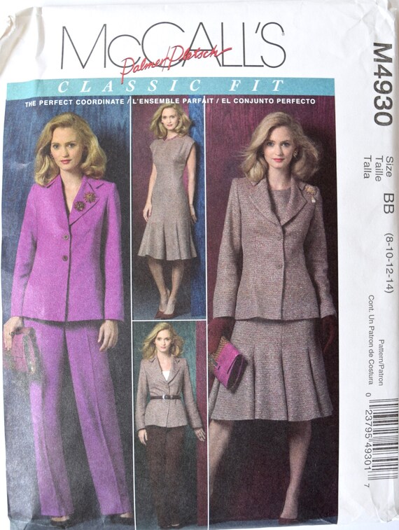 Mccall's M4930 Palmer Pletsch Sewing Pattern Classic Fit | Etsy
