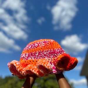 Crochet Ruffle Hat