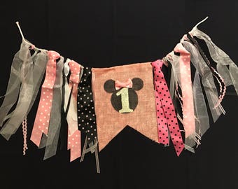 Minnie Mouse Kinderstoel Banner