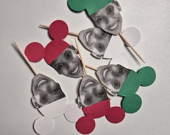 Christmas Mickey Mouse Cupcake Toppers