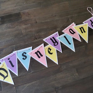Pastel Disneyland Party Banner