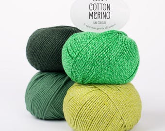 DROPS Cotton Merino Yarn – Cotton Merino Yarn, Soft Knitting & Crochet Yarn, Cotton Merino Blend for Baby, Clothing and Crochet Yarn
