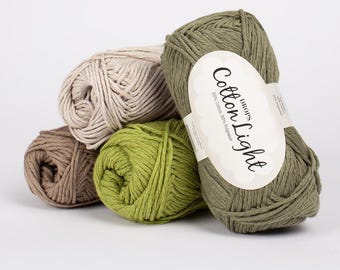 DROPS Cotton Light Yarn – Cotton Polyester Yarn, Lightweight Summer Knitting and Crochet Yarn, Soft Cotton Blend Yarn for Baby & Clothing