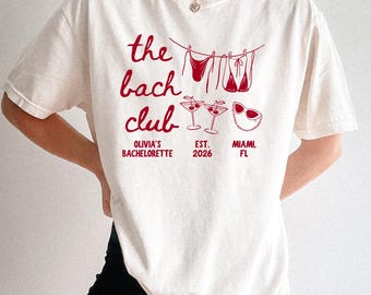 The Bach Club PNG, Custom Bride, Bachelorette Party PNG, Miami Bach Trip Design, Girls Trip Png, Beach Bachelorette PNG