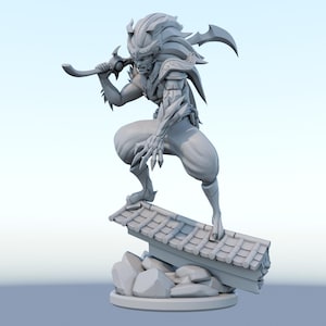 LoL Yasuo Figurine Statue (Nightbringer Skin) – League of Legends Figure | The Unforgiven, iconic warrior room decoration