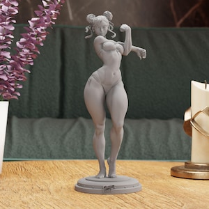 Chun Li Figurine Statue – NSFW - Street Fighter Figure | Elegant Warrior and Beachside Beauty, Captivating Room Decoration