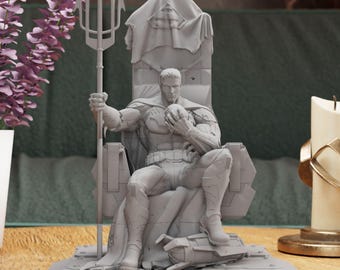 Bat-like Hero Figurine Statue – The Caped Crusader Figure | Fearless Crimefighter, Iconic Bat-themed Room Decoration