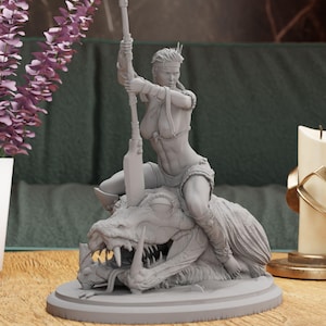 Sexy Savage Girl Figurine - NSFW - Statue | Mädchen Tötung Seemonster Figur, Kultige und verführerische Dekoration