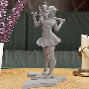 Bat-like girl Figurine Statue – The Girl in the Bat Suit Figure | Fearless Crimefighter, Bold Room Decoration