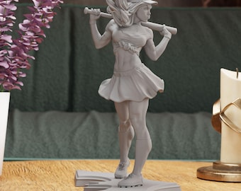 Bat-like girl Figurine Statue – The Girl in the Bat Suit Figure | Fearless Crimefighter, Bold Room Decoration
